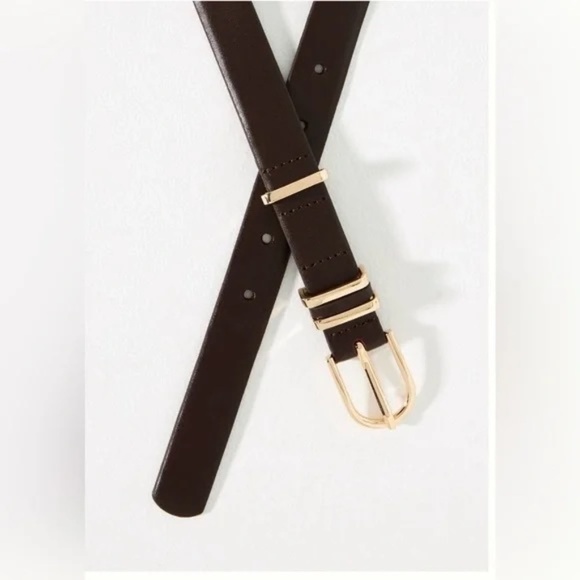 NWT Anthropologie  Brown  Basic Keeper Belt Medium